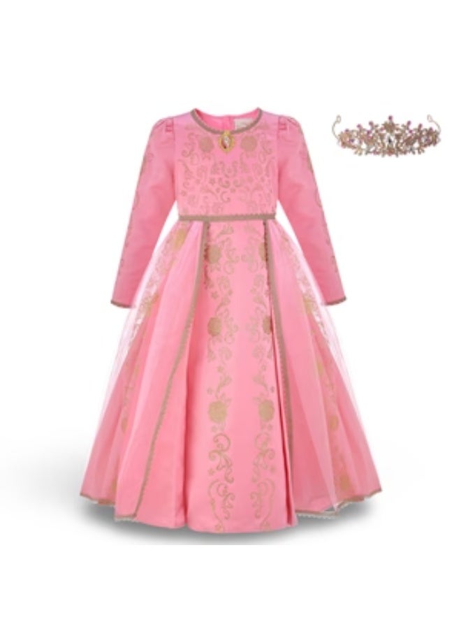AURORA Costume Golden Princess Aurora Prestige Dress Up M 7-8 - Image 5